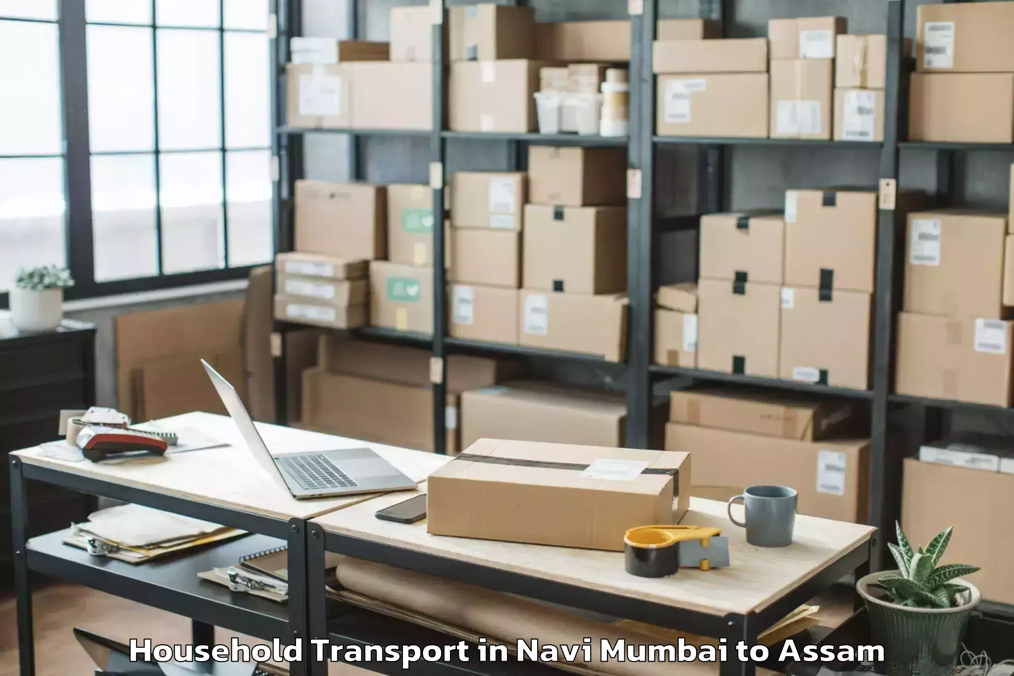 Book Navi Mumbai to Moran Household Transport